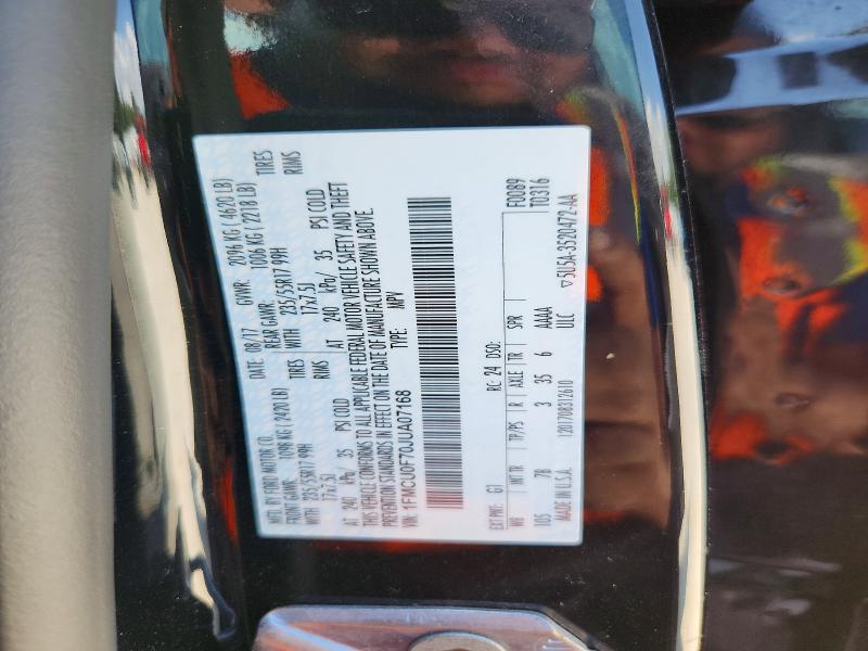 61925216 :رقم المزاد ، 1FMCU0F70JUA07168 vin ، 2018 Ford Escape مزاد بيع