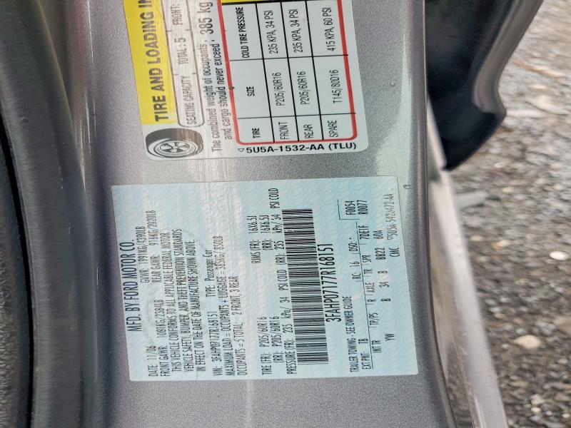 58829326 :رقم المزاد ، 3FAHP07177R168151 vin ، 2007 Ford Fusion مزاد بيع