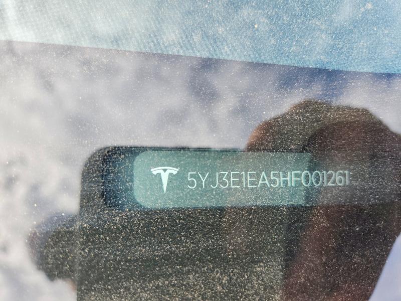 2017 Tesla Model 3 მანქანა იყიდება აუქციონზე, vin: 5YJ3E1EA5HF001261, აუქციონის ნომერი: 62686026