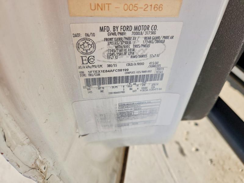 2010 Ford F150 მანქანა იყიდება აუქციონზე, vin: 1FTEX1E84AFC58199, აუქციონის ნომერი: 63450476