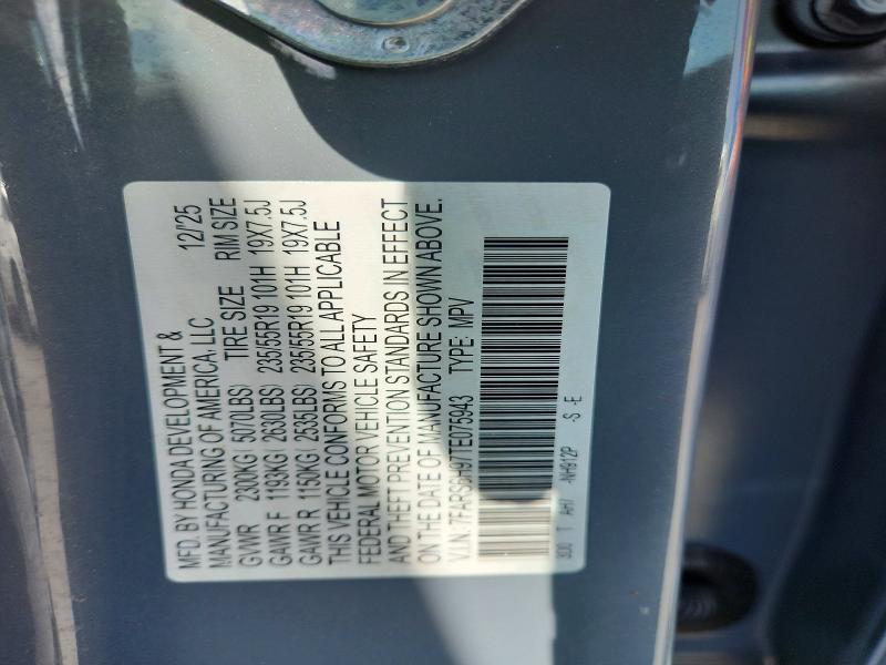 Aukcja sprzedaży 2026 Honda Cr-v, vin: 7FARS6H97TE075943, numer aukcji: 60659246