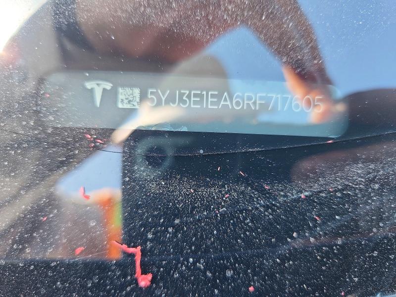 2024 Tesla Model 3 მანქანა იყიდება აუქციონზე, vin: 5YJ3E1EA6RF717605, აუქციონის ნომერი: 60626856