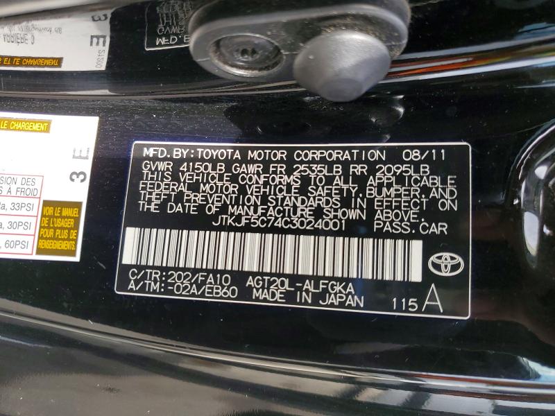 Продаж на аукціоні авто 2012 Toyota Scion Tc, vin: JTKJF5C74C3024001, номер лоту: 63316836