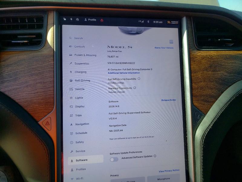 63372876 :رقم المزاد ، 5YJSA1E26MF418222 vin ، 2021 Tesla Model S مزاد بيع