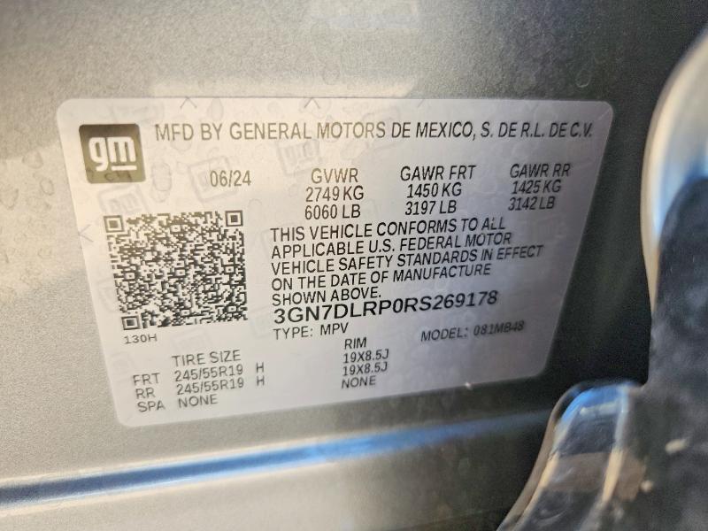 Продажа на аукционе авто 2024 Chevrolet Equinox, vin: 3GN7DLRP0RS269178, номер лота: 62332446