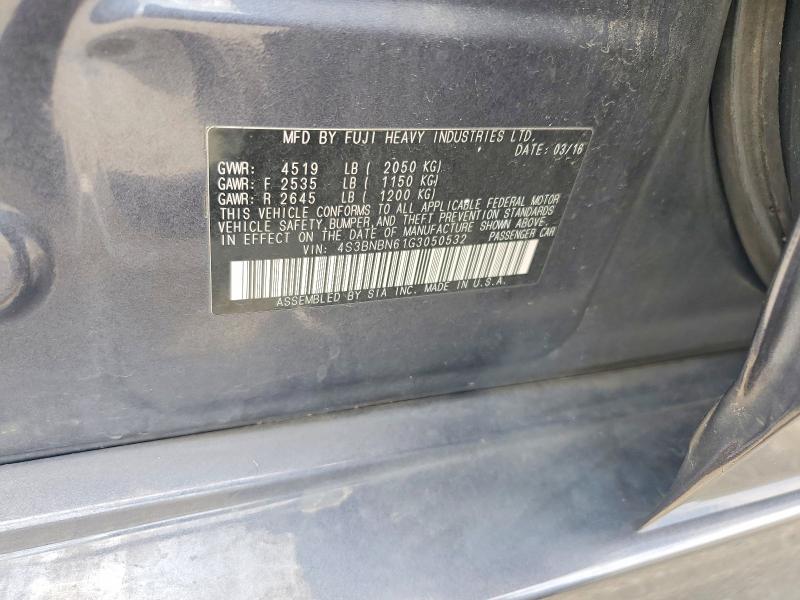 Продаж на аукціоні авто 2016 Subaru Legacy, vin: 4S3BNBN61G3050532, номер лоту: 61840346