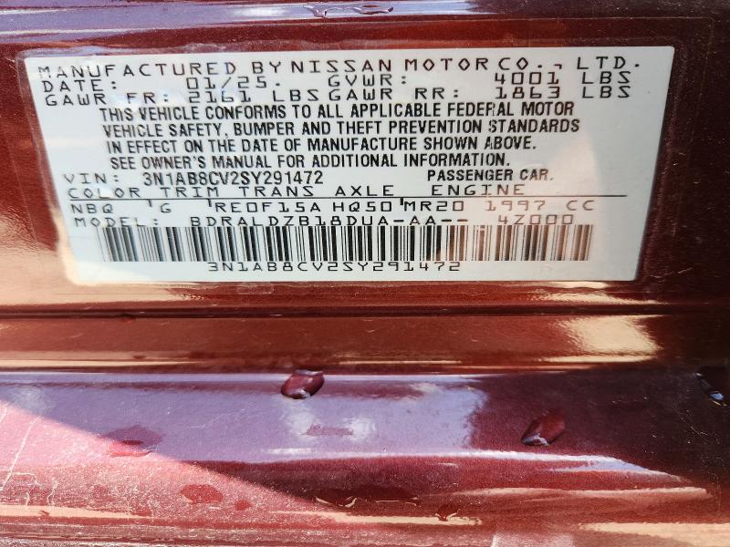 Aukcja sprzedaży 2025 Nissan Sentra, vin: 3N1AB8CV2SY291472, numer aukcji: 59381346