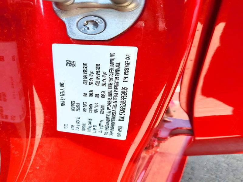 2023 Tesla Model 3 მანქანა იყიდება აუქციონზე, vin: 5YJ3E1EA8PF699895, აუქციონის ნომერი: 59331686