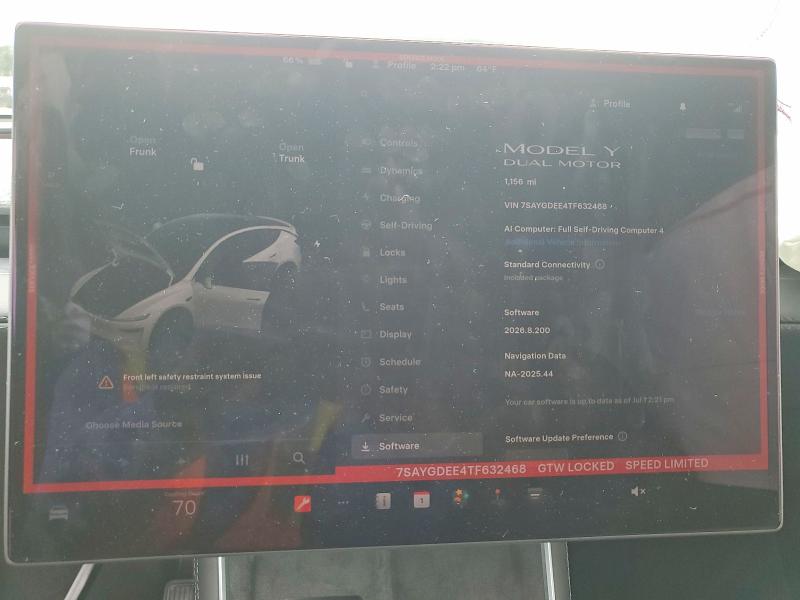 59142276 :رقم المزاد ، 7SAYGDEE4TF632468 vin ، 2026 Tesla Model Y مزاد بيع