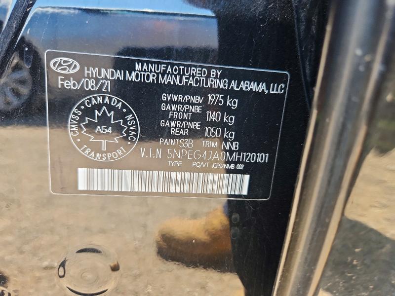 59922126 :رقم المزاد ، 5NPEG4JA0MH120101 vin ، 2021 Hyundai Sonata مزاد بيع