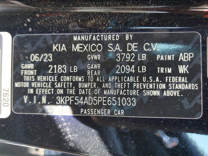 Продаж на аукціоні авто 2023 Kia Forte, vin: 3KPF54AD5PE651033, номер лоту: 60477336