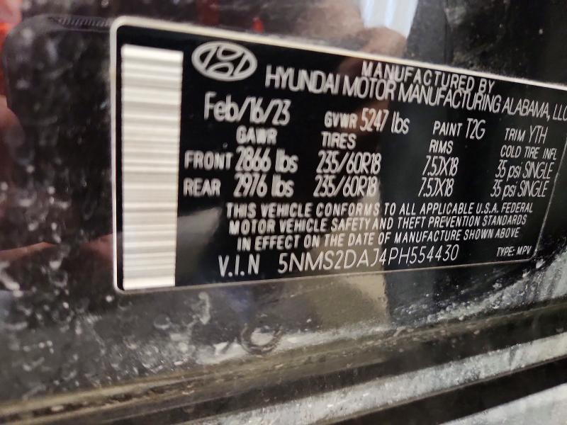 Продаж на аукціоні авто 2023 Hyundai Santa Fe, vin: 5NMS2DAJ4PH554430, номер лоту: 60025186