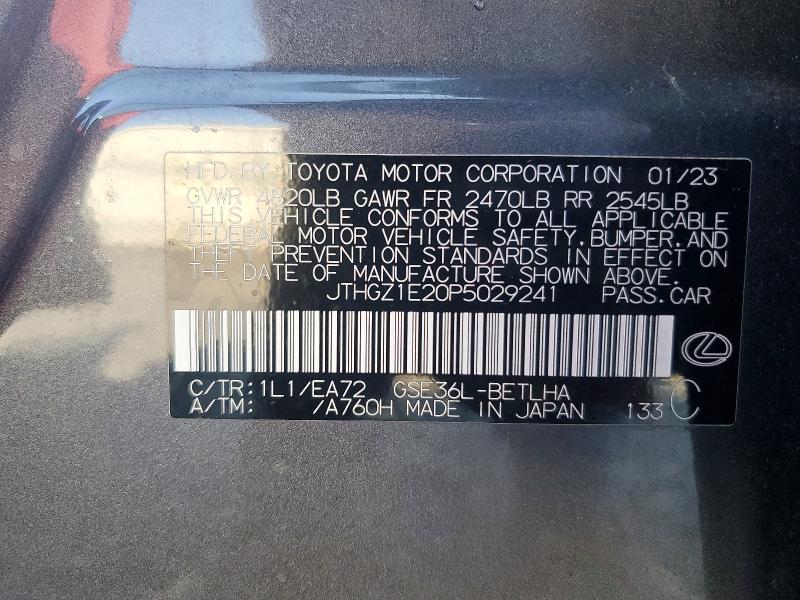 Aukcja sprzedaży 2023 Lexus Is, vin: JTHGZ1E20P5029241, numer aukcji: 63408546