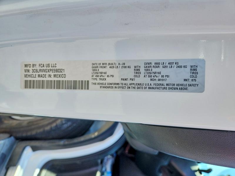 Aukcja sprzedaży 2023 Ram Promaster 2500, vin: 3C6LRVVGXPE590321, numer aukcji: 62345186