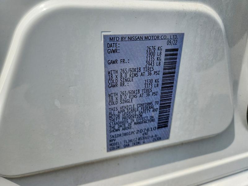 61326606 :رقم المزاد ، 5N1DR3BD1PC207610 vin ، 2023 Nissan Pathfinder مزاد بيع