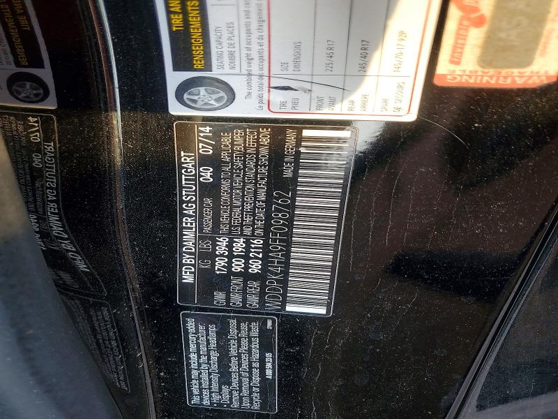 62652186 :رقم المزاد ، WDDPK4HA9FF098762 vin ، 2015 Mercedes-benz Slk مزاد بيع