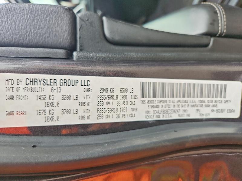 2014 Jeep Grand Cherokee მანქანა იყიდება აუქციონზე, vin: 1C4RJFBG8EC234247, აუქციონის ნომერი: 61280866