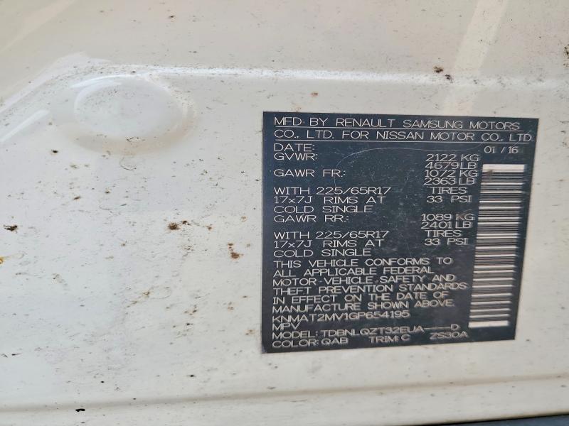 Продажа на аукционе авто 2016 Nissan Rogue, vin: KNMAT2MV1GP654195, номер лота: 60940946