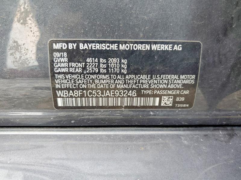 Aukcja sprzedaży 2018 Bmw 328, vin: WBA8F1C53JAE93246, numer aukcji: 60410546