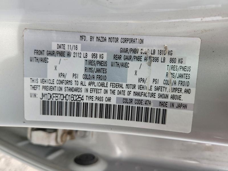 62484596 :رقم المزاد ، JM1DKFB70H0160254 vin ، 2017 Mazda Cx-3 مزاد بيع