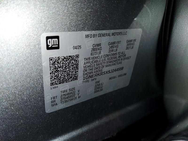 61023486 :رقم المزاد ، 1GNERKRSXSJ244559 vin ، 2025 Chevrolet Traverse مزاد بيع