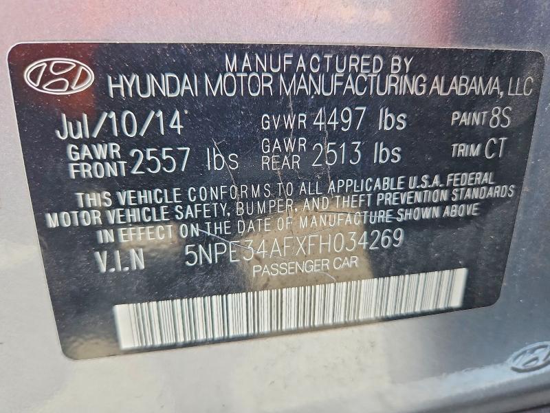 Aukcja sprzedaży 2015 Hyundai Sonata, vin: 5NPE34AFXFH034269, numer aukcji: 59913466