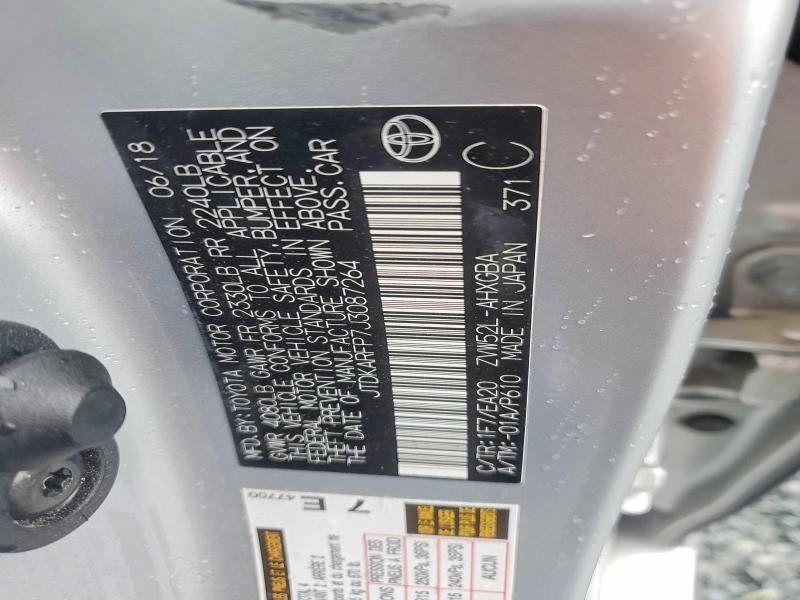 Aukcja sprzedaży 2018 Toyota Prius Prime, vin: JTDKARFP7J3087264, numer aukcji: 60918136