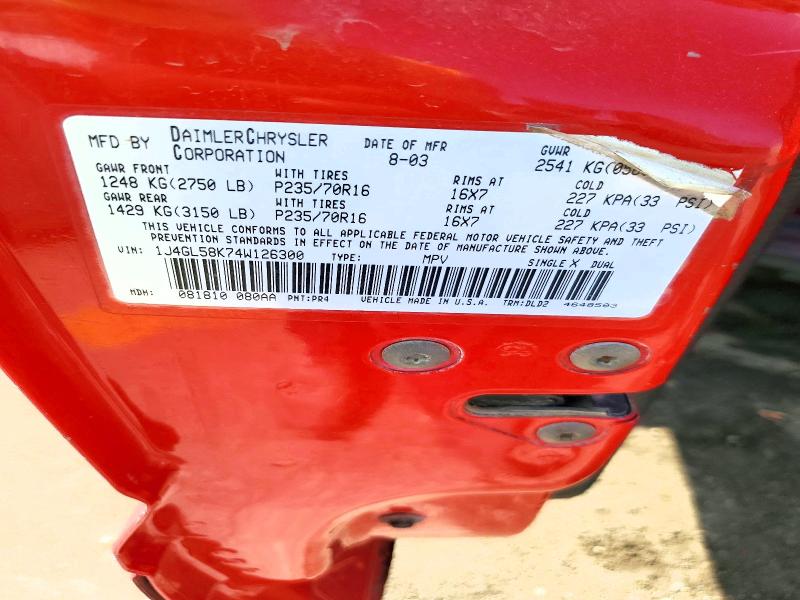 Aukcja sprzedaży 2004 Jeep Liberty, vin: 1J4GL58K74W126300, numer aukcji: 62848756