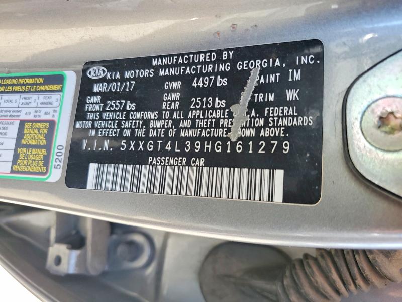 Продаж на аукціоні авто 2017 Kia Optima, vin: 5XXGT4L39HG161279, номер лоту: 59596416