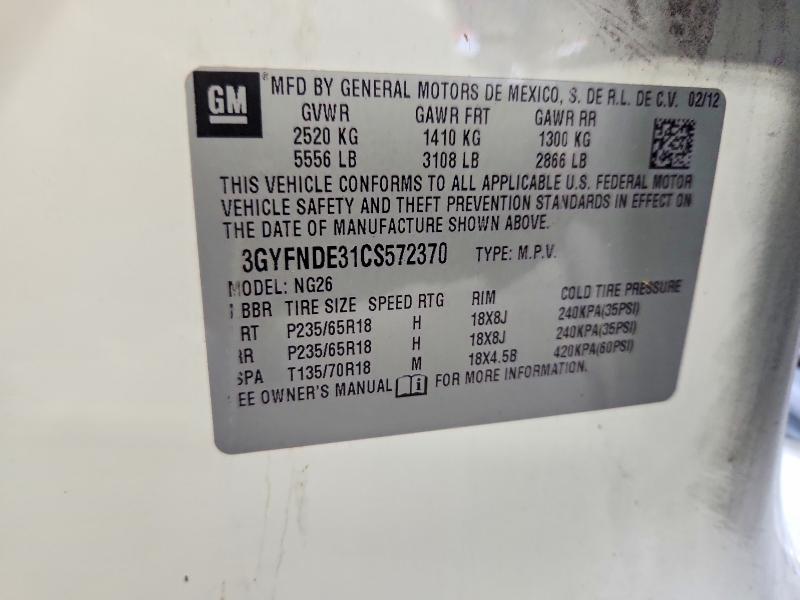 Продажа на аукционе авто 2012 Cadillac Srx, vin: 3GYFNDE31CS572370, номер лота: 85986425