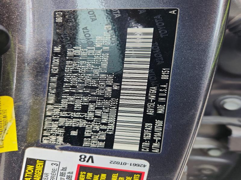 2013 Toyota Venza მანქანა იყიდება აუქციონზე, vin: 4T3BA3BB8DU047932, აუქციონის ნომერი: 59195926