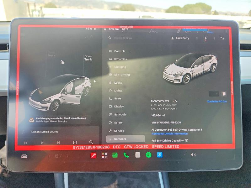 Aukcja sprzedaży 2018 Tesla Model 3, vin: 5YJ3E1EB5JF188208, numer aukcji: 61785506