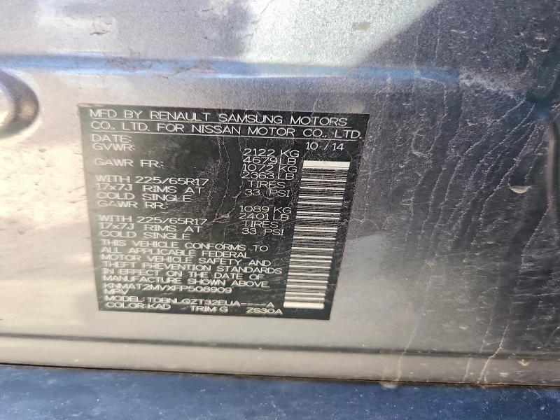Aukcja sprzedaży 2015 Nissan Rogue, vin: KNMAT2MVXFP508909, numer aukcji: 59350456