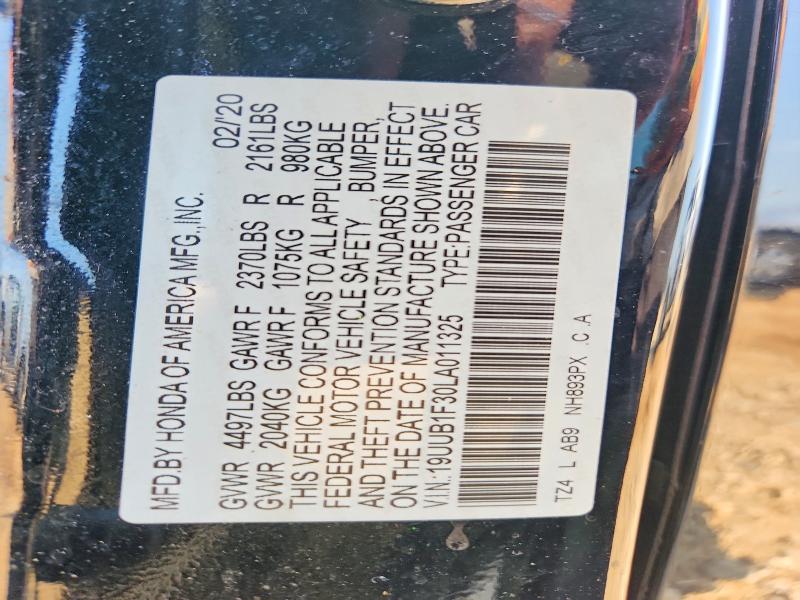 63187346 :رقم المزاد ، 19UUB1F30LA011325 vin ، 2020 Acura Tlx مزاد بيع