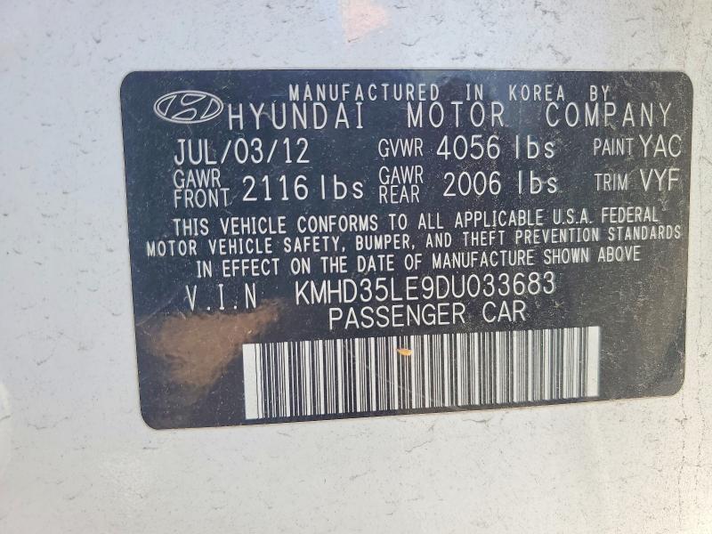 Aukcja sprzedaży 2013 Hyundai Elantra Gt, vin: KMHD35LE9DU033683, numer aukcji: 59626676