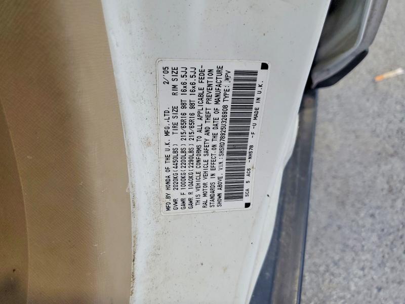 Продаж на аукціоні авто 2005 Honda Cr-v, vin: SHSRD78925U326908, номер лоту: 59825466