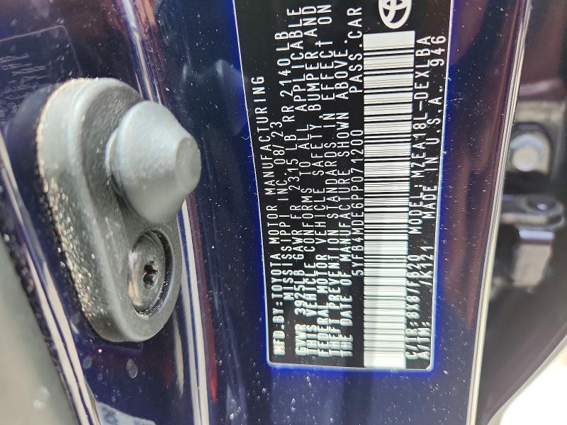61002696 :رقم المزاد ، 5YFB4MDE6PP071200 vin ، 2023 Toyota Corolla مزاد بيع