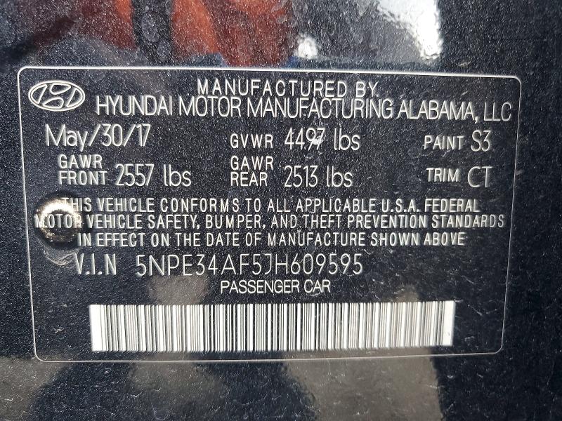 Aukcja sprzedaży 2018 Hyundai Sonata, vin: 5NPE34AF5JH609595, numer aukcji: 60008816