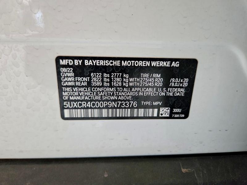 2023 Bmw X5 მანქანა იყიდება აუქციონზე, vin: 5UXCR4C00P9N73376, აუქციონის ნომერი: 61175326