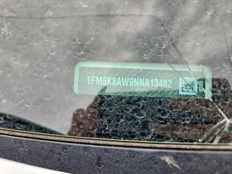 2022 Ford Explorer მანქანა იყიდება აუქციონზე, vin: 1FM5K8AW9NNA13482, აუქციონის ნომერი: 61858106
