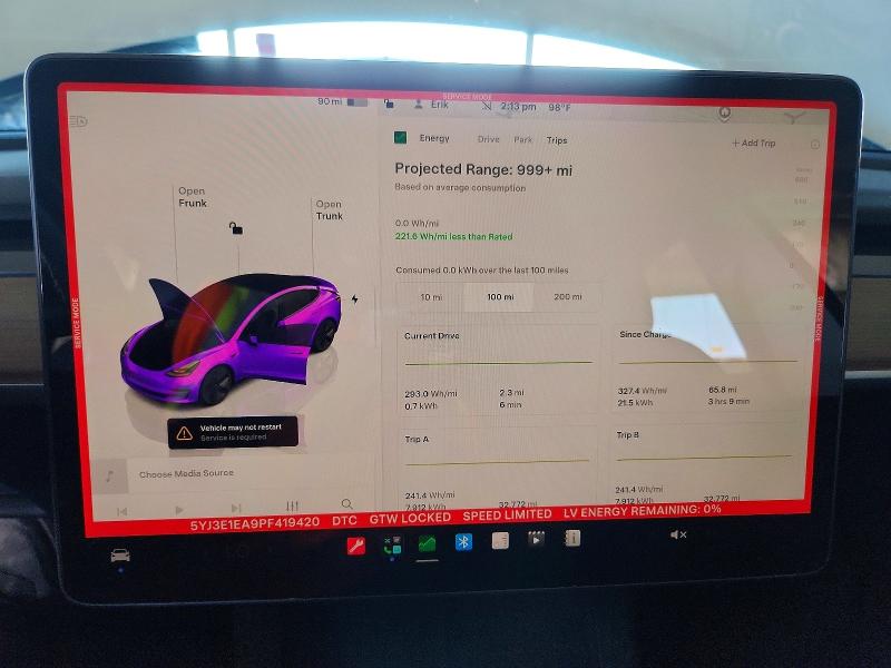 2023 Tesla Model 3 მანქანა იყიდება აუქციონზე, vin: 5YJ3E1EA9PF419420, აუქციონის ნომერი: 59714446