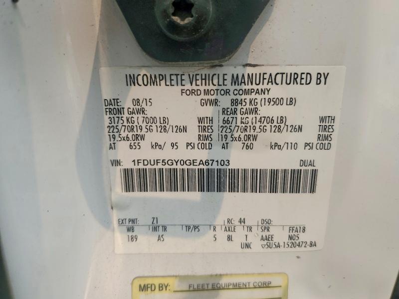 Aukcja sprzedaży 2016 Ford F550, vin: 1FDUF5GY0GEA67103, numer aukcji: 61724266