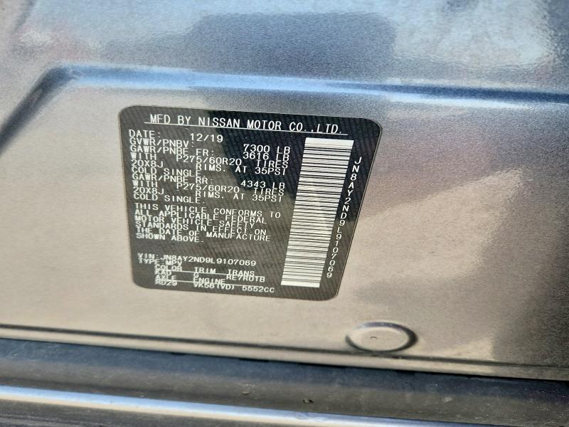 Продаж на аукціоні авто 2020 Nissan Armada, vin: JN8AY2ND9L9107069, номер лоту: 61133656