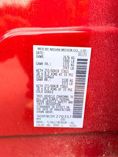 Продажа на аукционе авто 2023 Nissan Pathfinder, vin: 5N1DR3BC1PC270357, номер лота: 62355266