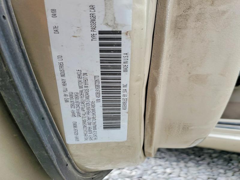 Продажа на аукционе авто 2008 Subaru Legacy, vin: 4S3BL616387226770, номер лота: 61784216