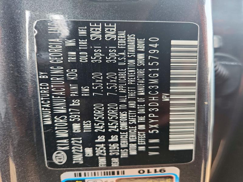 Aukcja sprzedaży 2021 Kia Telluride, vin: 5XYP3DHC3MG157940, numer aukcji: 60975766