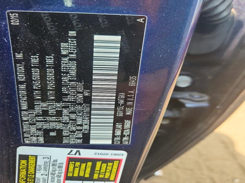 Aukcja sprzedaży 2015 Toyota Venza, vin: 4T3BK3BB4FU116017, numer aukcji: 62329426
