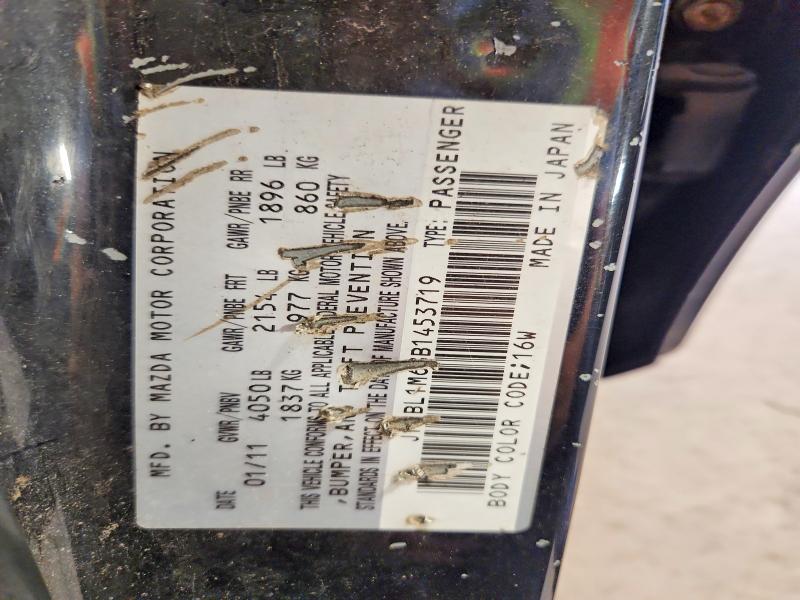 59376826 :رقم المزاد ، JM1BL1M68B1453719 vin ، 2011 Mazda 3 مزاد بيع