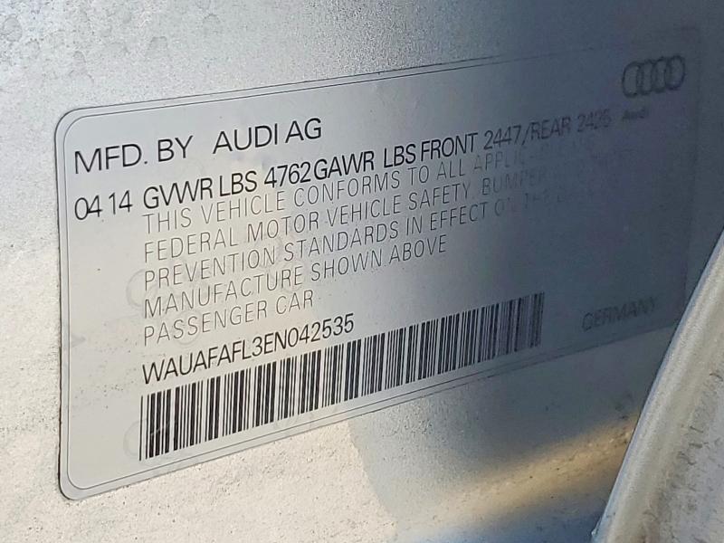Aukcja sprzedaży 2014 Audi A4, vin: WAUAFAFL3EN042535, numer aukcji: 61183636