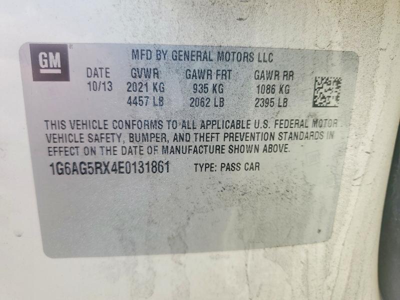 2014 Cadillac Ats მანქანა იყიდება აუქციონზე, vin: 1G6AG5RX4E0131861, აუქციონის ნომერი: 60000856